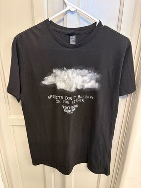 Winchester Mystery House Black Graphic Tee - 'Spirits Don't Believe'